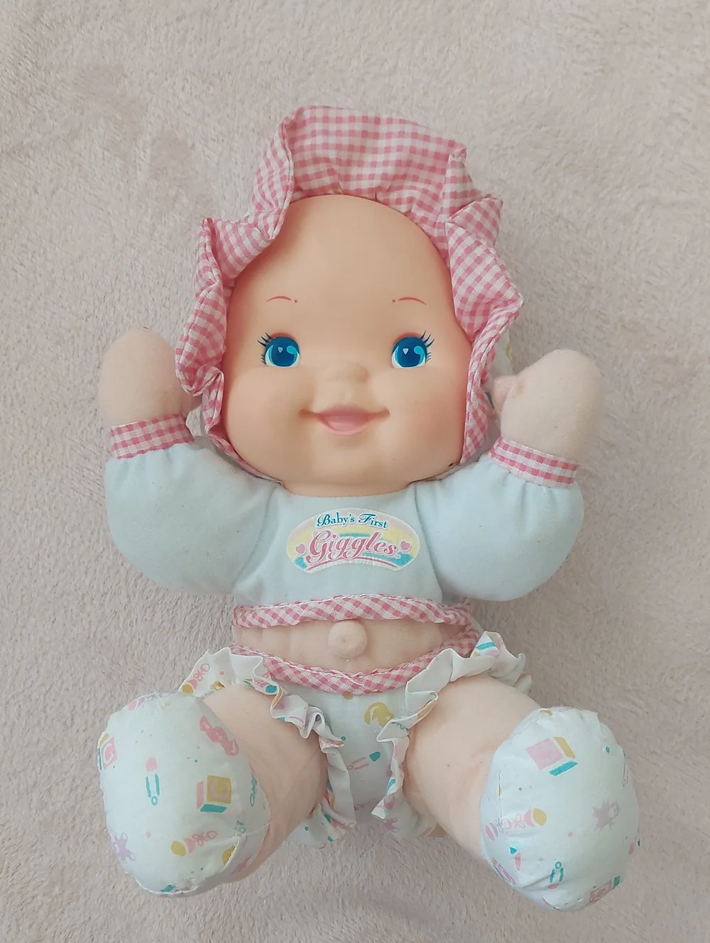 BABY'S FIRST GIGGLES Belly Button Doll By Goldberger NWOT